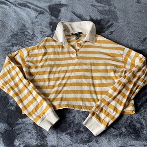 Striped forever 21 crop top